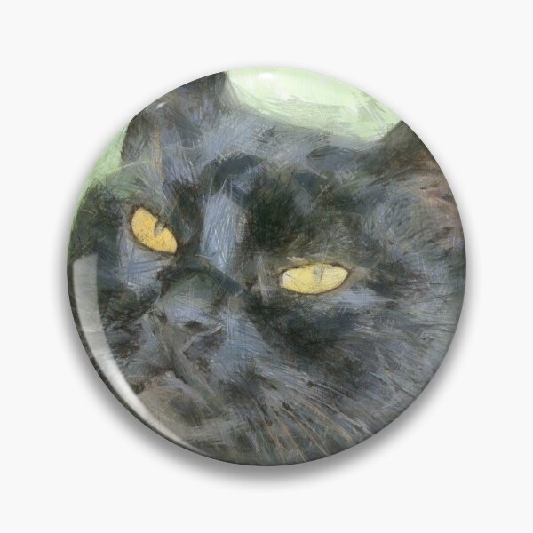 Item preview, Grumpy Black Cat Pencil Art designed and sold by taiche.