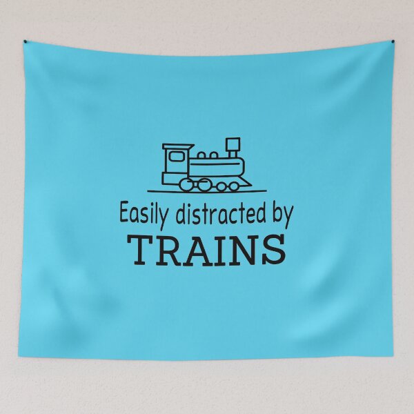 Item preview, Easily distracted by Trains designed and sold by JustGift.
