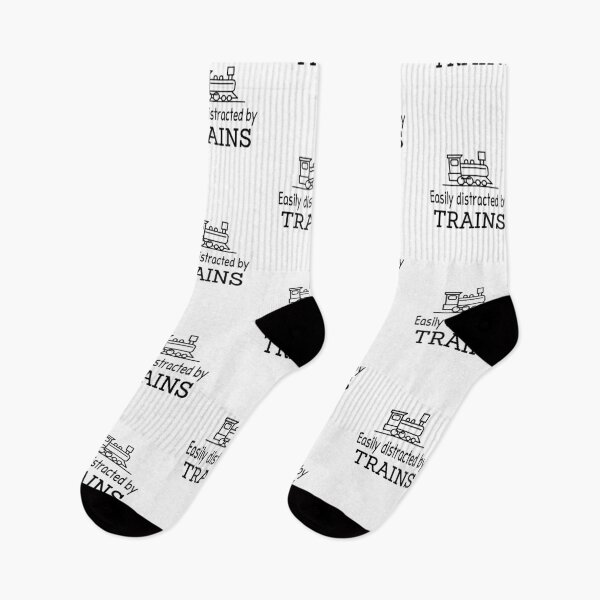 Item preview, Easily distracted by Trains designed and sold by JustGift.