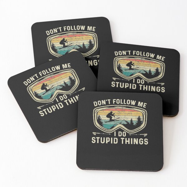 Item preview, Skiing Dont Follow Me I Do Stupid Things - Funny Best Gift Ideas For Skiing Lover Birthday Holidays designed and sold by NDTStore.