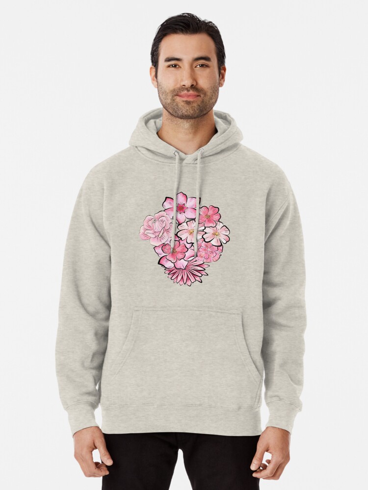 pink floral hoodie