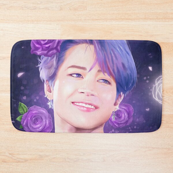 Item preview, Jimin BTS Bangtan kpop purple roses designed and sold by LJSnow.