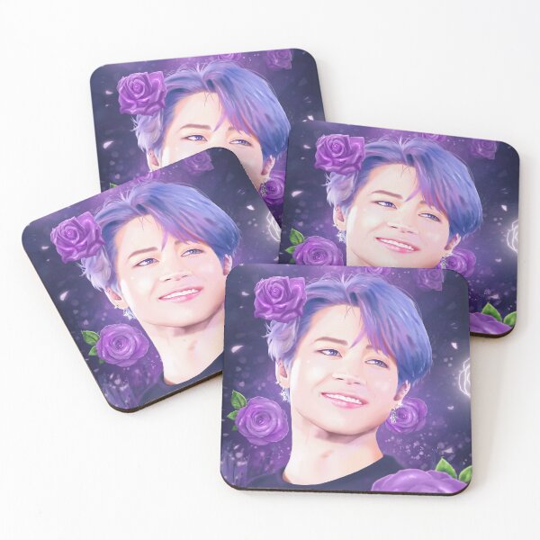 Item preview, Jimin BTS Bangtan kpop purple roses designed and sold by LJSnow.