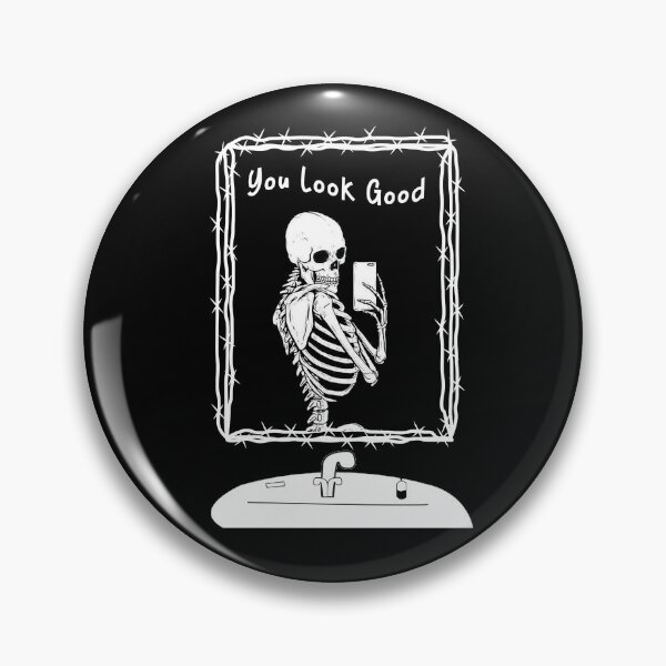 Item preview, you look good skeleton mirror selfie black and white-silly designed and sold by bdmart33.