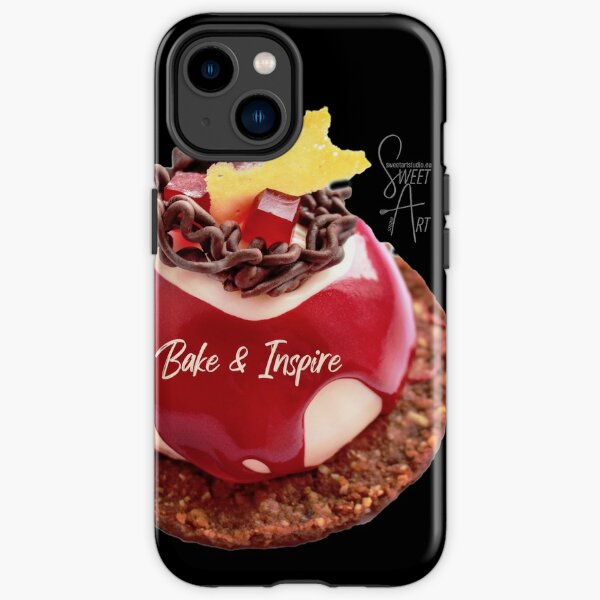 Bake & Inspire ~ Modern Baking Lover Red and White Dessert ~ SweetArt Studio Merch iPhone Tough Case
