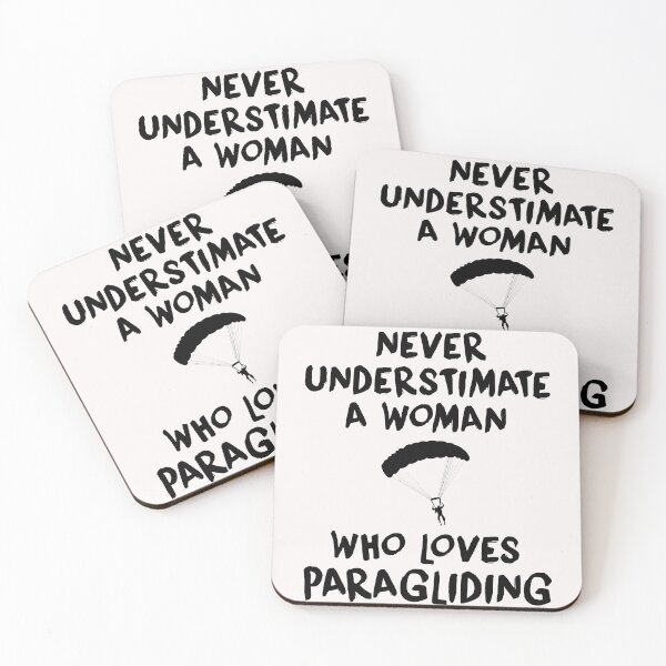 Item preview, Never Understimate A Woman Who Loves Paragliding, Paragliding Quote, Paragliding Design, Funny Paragliding designed and sold by Aerial Addicts.