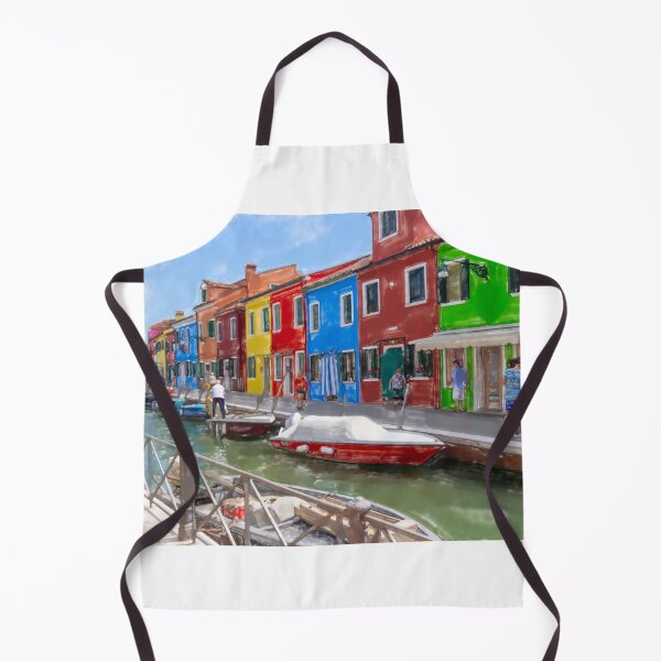 Item preview, Watercolor of Burano designed and sold by pietrofoto.
