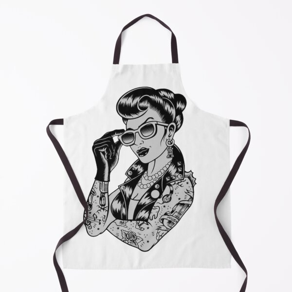 Item preview, wild girl woman tattoos designed and sold by Home-of-art.