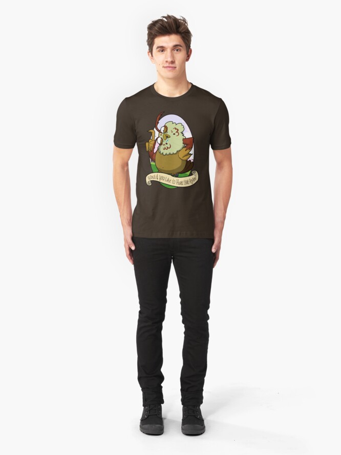 Alternate view of Would you like to hurrrr that again...? Slim Fit T-Shirt