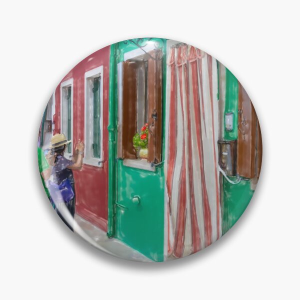 Item preview, Watercolor of Burano designed and sold by pietrofoto.