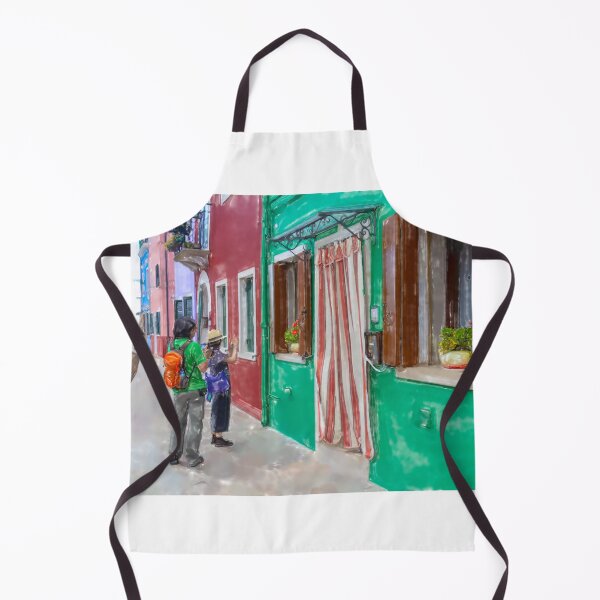 Item preview, Watercolor of Burano designed and sold by pietrofoto.