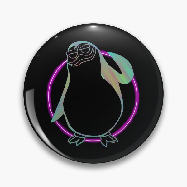 Item preview, Glowing penguin with neon and holographic effect. designed and sold by TrippydoProject.