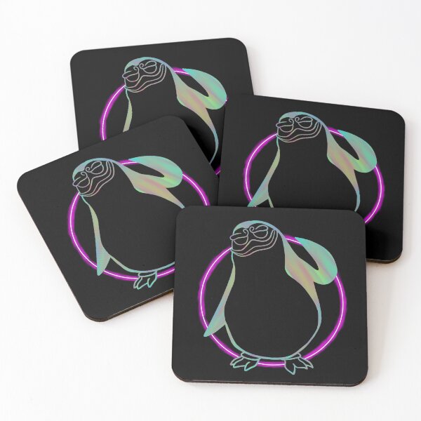 Item preview, Glowing penguin with neon and holographic effect. designed and sold by TrippydoProject.