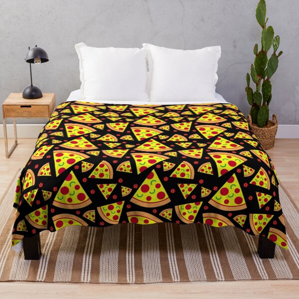 Item preview, Pizza Slices Pattern on Black designed and sold by HotHibiscus.