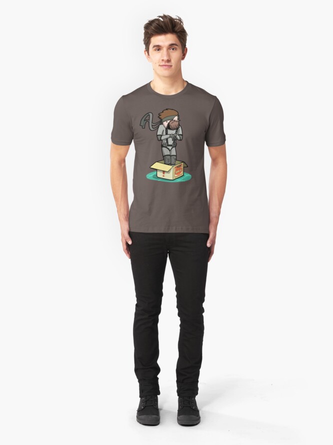 Alternate view of He thinks he's hiding... Slim Fit T-Shirt