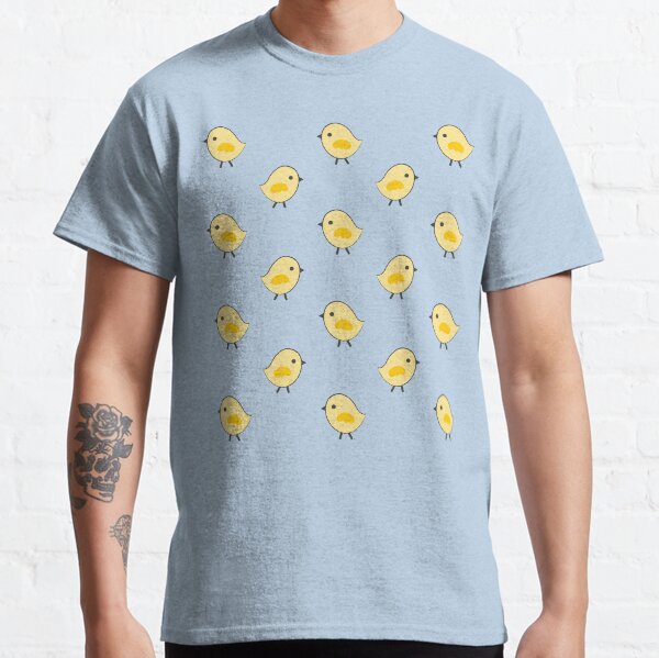 Item preview, Busy Chicks Pattern - Yellow on Aqua Blue designed and sold by Daisy Beatrice.