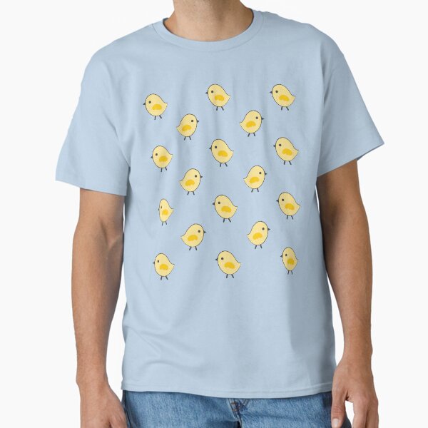 Item preview, Busy Chicks Pattern - Yellow on Aqua Blue designed and sold by Daisy Beatrice.