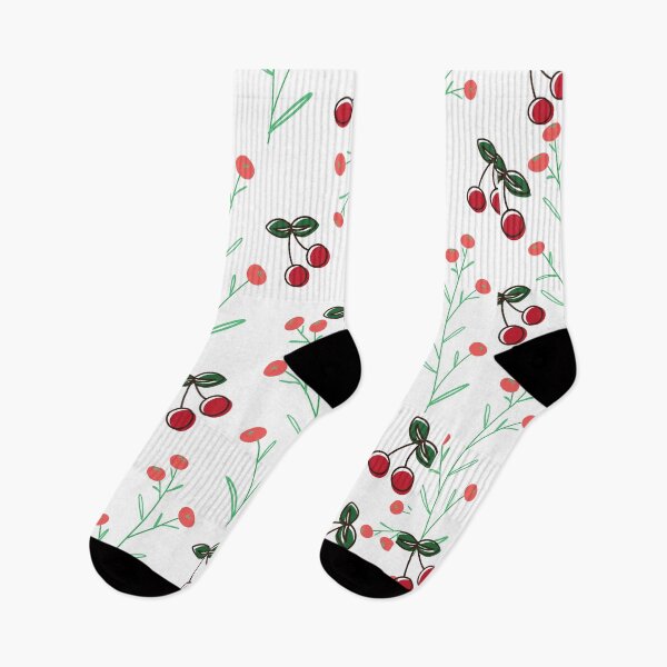Item preview,  Cherries And Flowers Seamless Pattern designed and sold by Simona Balan.