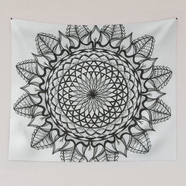 Item preview, Black and White Mandala designed and sold by adapleiades.
