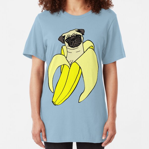 banana pug Slim Fit T-Shirt