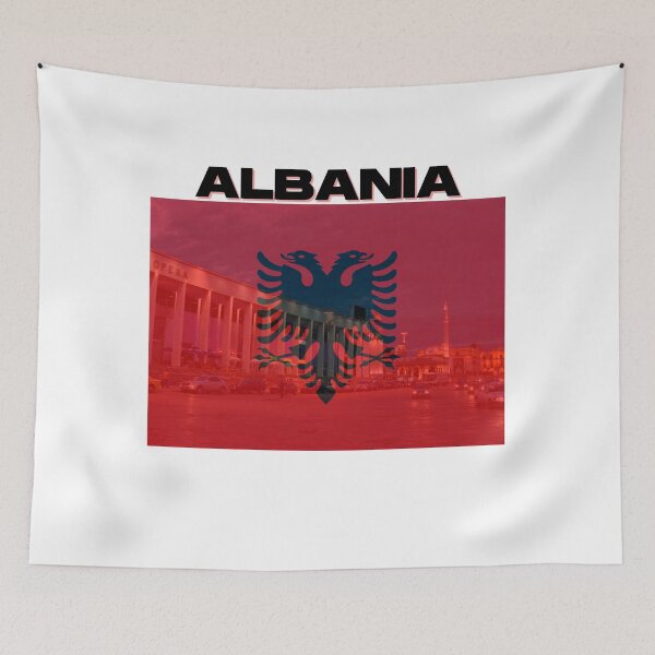 Item preview, Albanian flag designed and sold by Sara 2000.