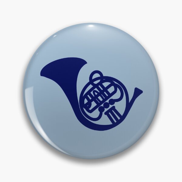 Item preview, Blue french horn designed and sold by CricketDoodles.