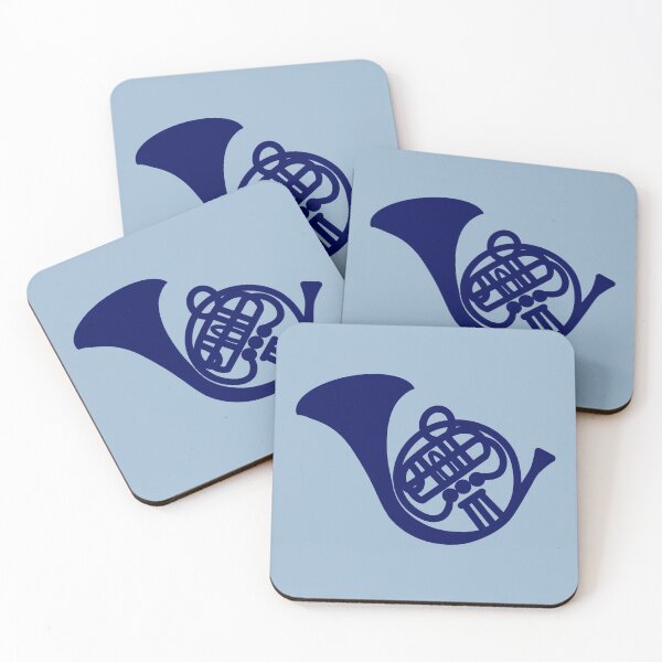 Item preview, Blue french horn designed and sold by CricketDoodles.