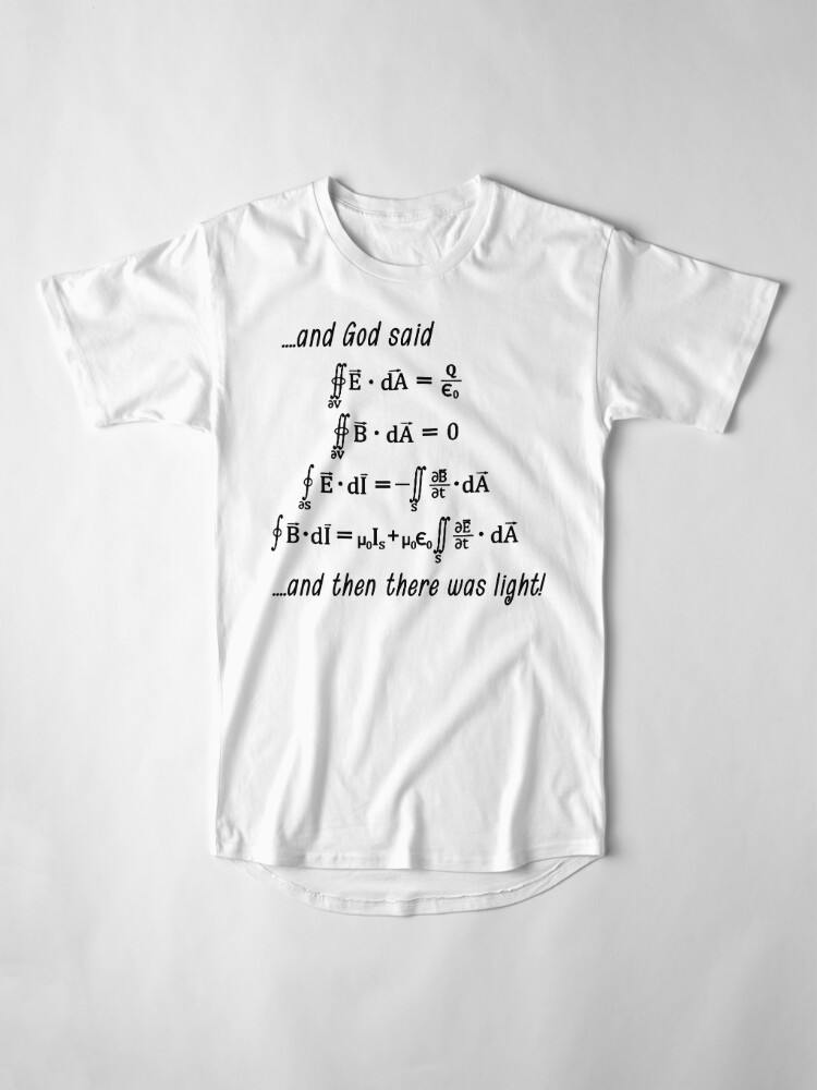 t shirt god said maxwell's equations