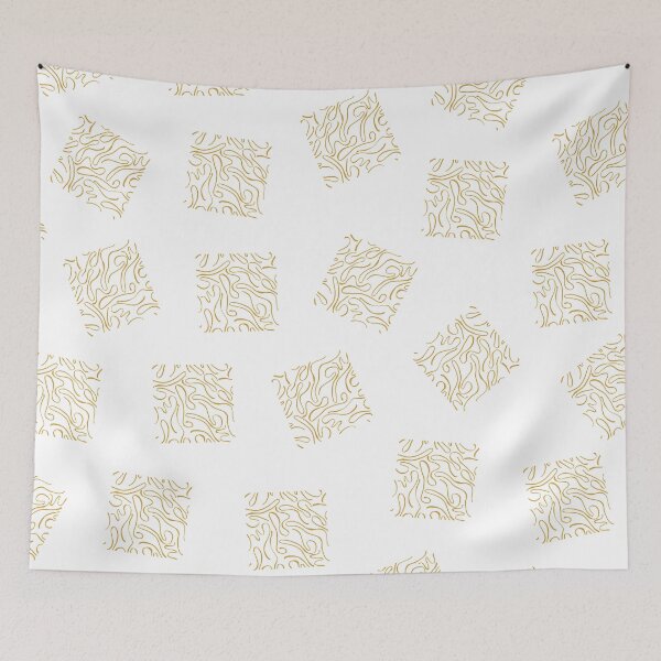 Item preview, Crinkles and twists in golden squares  designed and sold by printhappy.