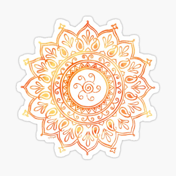 Decorative Indian Sun Sticker By Artvixen Redbubble