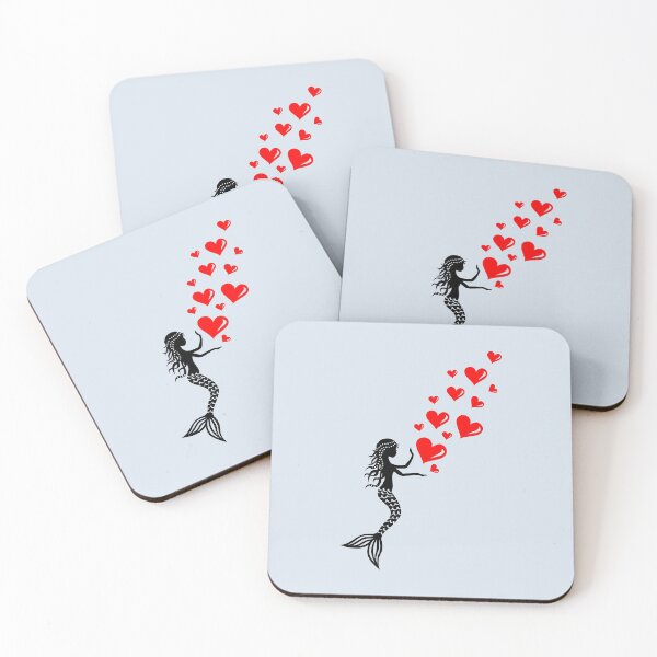 Item preview, Mermaid, hearts, Valentines Day, birthday, romance, love, couple designed and sold by boom-art.