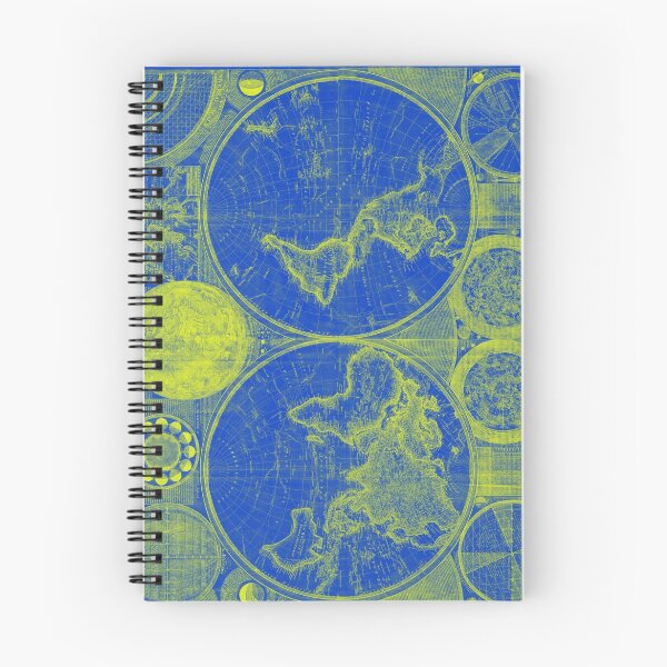 Item preview, World Map (1794) Blue & Yellow designed and sold by BravuraMedia.