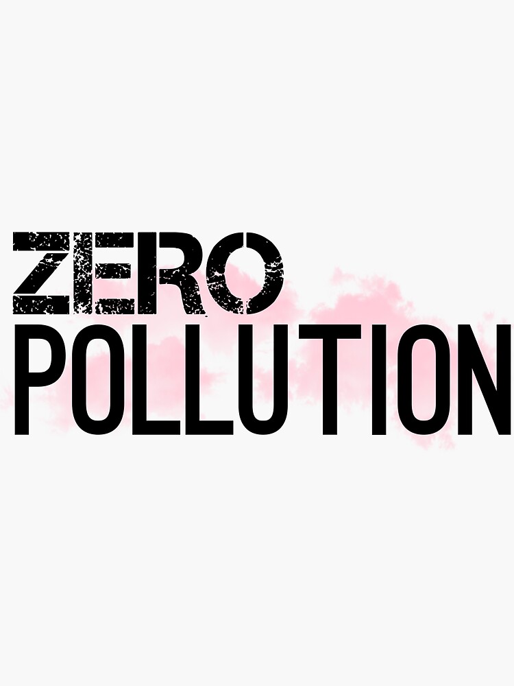 Thumbnail 3 of 3, Sticker, Zero Pollution 1 designed and sold by VkScript.