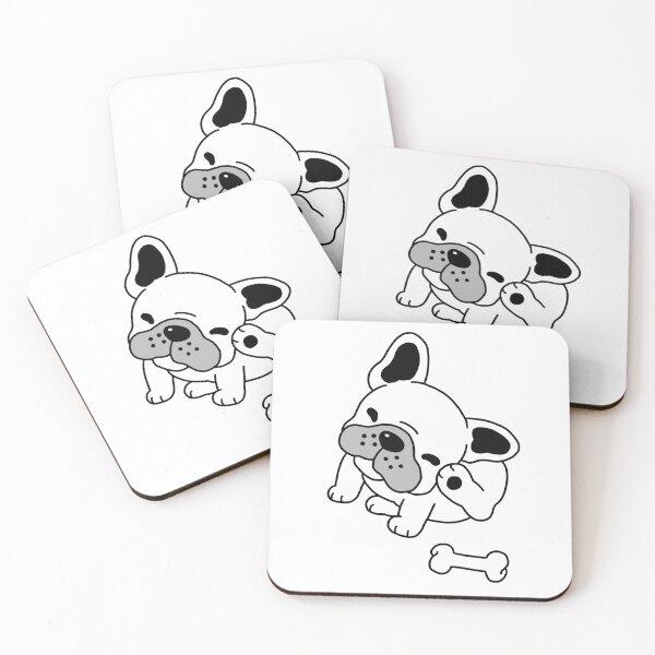 Item preview, French Bulldog scratching with bone designed and sold by adesignworld.