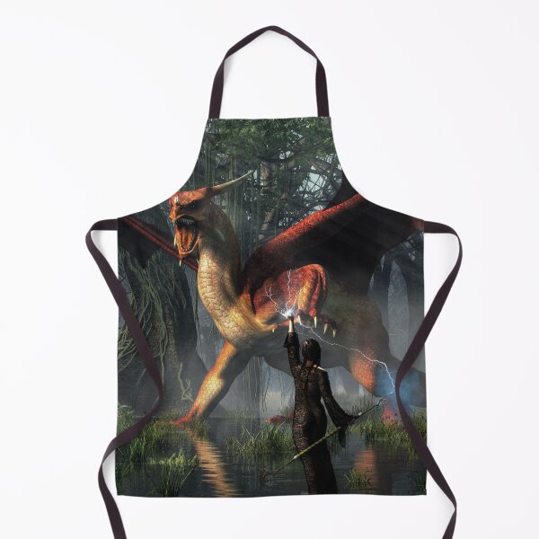 Item preview, Sorceress Battling a Dragon designed and sold by Daniel Eskridge.