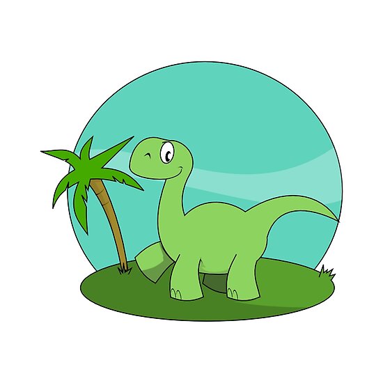 "Cartoon Brontosaurus" Poster by TheBestStore | Redbubble