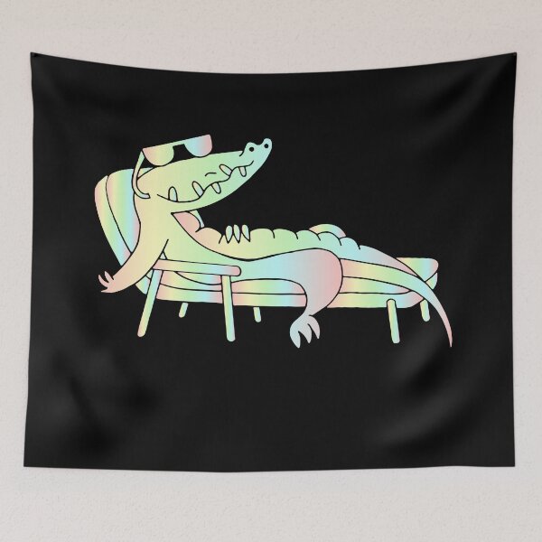 Item preview, Crocodile Sunning Design pastel designed and sold by Paula Helit.