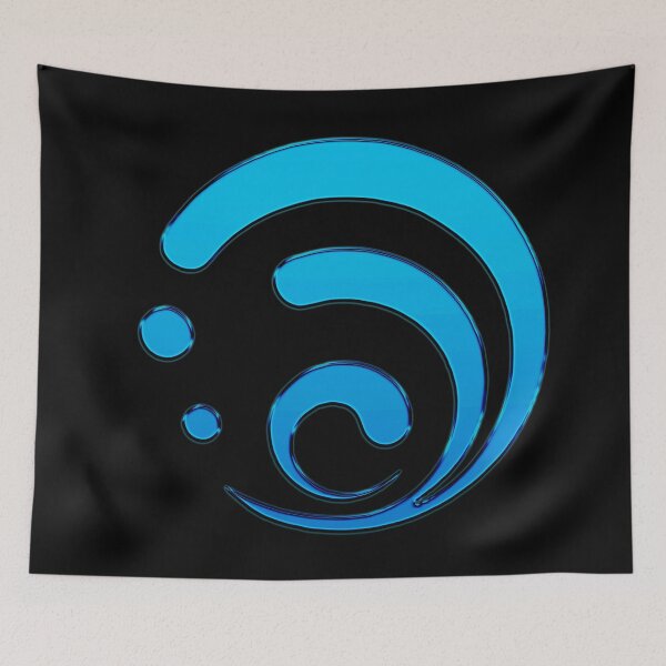 Item preview, Genshin Impact Symbol Element Water Hydro Fontaine - Vibrant Colours designed and sold by Fregoulix.