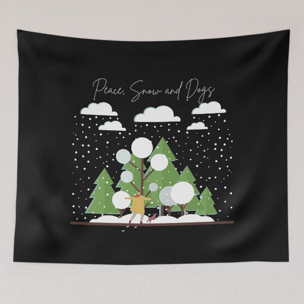 Item preview, Winter - Peace, Snow and Dogs designed and sold by DoggyLoveCA.