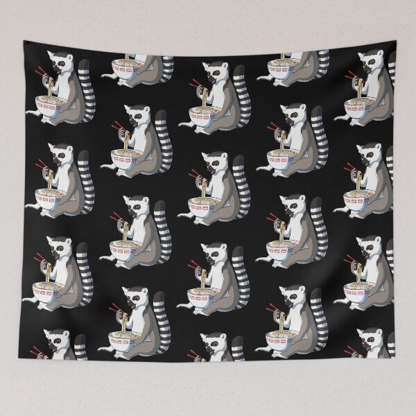 Item preview, Lemur eats Japanese Ramen Noodles designed and sold by UpYourSelf.