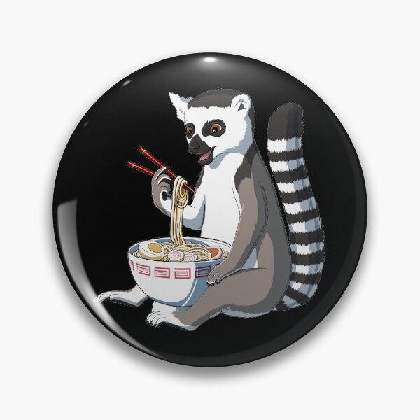 Item preview, Lemur eats Japanese Ramen Noodles designed and sold by UpYourSelf.