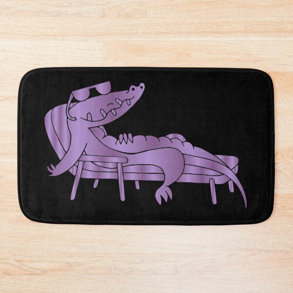 Item preview, Crocodile Sunning Design purple designed and sold by Paula Helit.