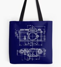 Vintage Photography: Nikon Blueprint Tote Bag