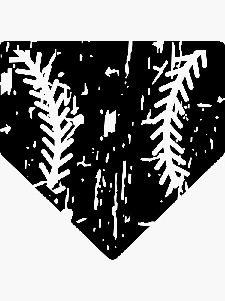 Distressed Baseball Home Plate With Stitches Sticker For Sale By   Bg,f8f8f8 Flat,750x,075,f Pad,750x1000,f8f8f8 