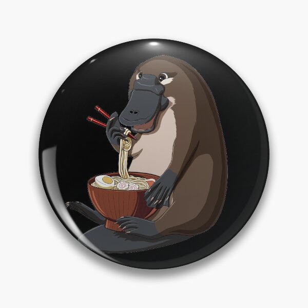 Item preview, Platypus eats Japanese Ramen Noodles designed and sold by UpYourSelf.