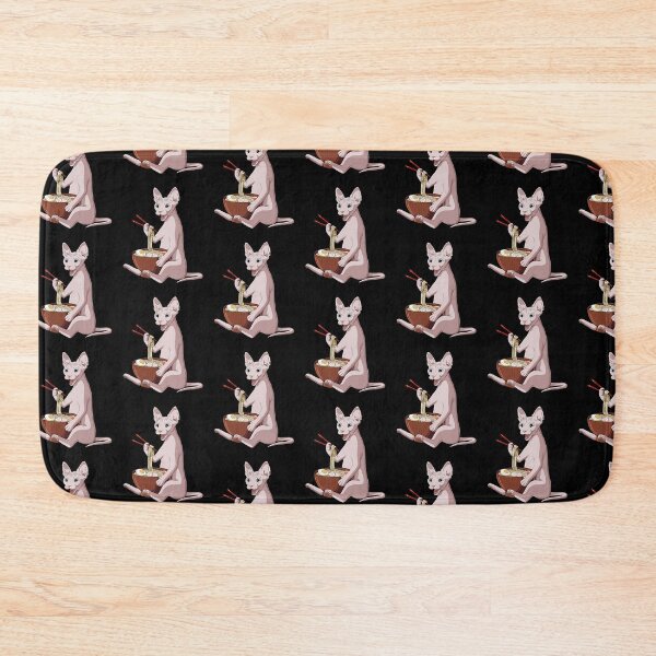 Item preview, Sphynx Cat eats Japanese Ramen Noodles designed and sold by UpYourSelf.