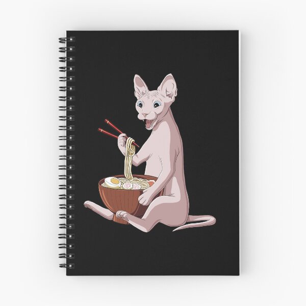 Item preview, Sphynx Cat eats Japanese Ramen Noodles designed and sold by UpYourSelf.