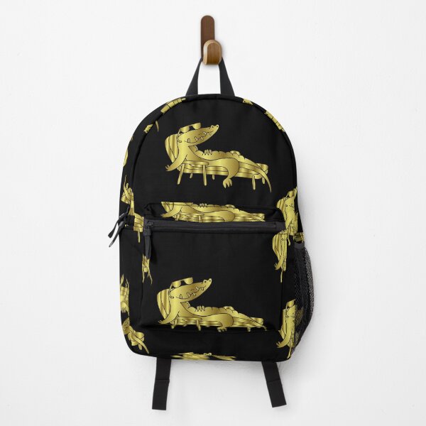 Item preview, Crocodile Sunning Design gold designed and sold by Paula Helit.