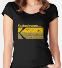 Vintage Photography: Kodak Kodachrome - Yellow Women's Fitted Scoop T-Shirt
