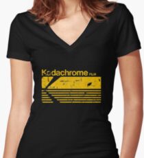 Vintage Photography: Kodak Kodachrome - Yellow Shirt mit V-Ausschnitt